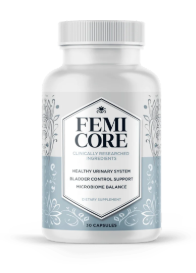 FemiCore urinary health and bladder control supplement bottle.